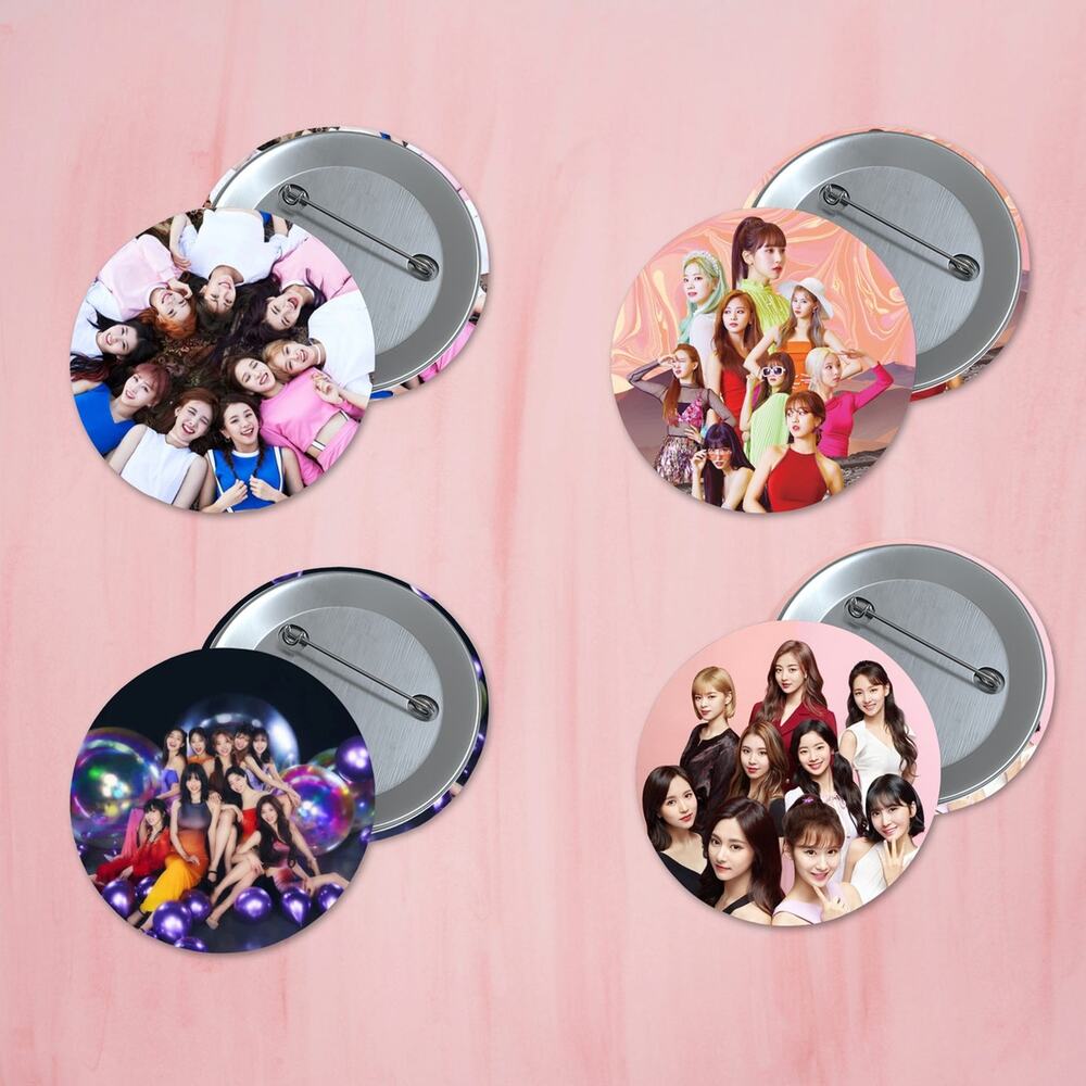 TWICE 1.5 inch Pinback Button 4 Pack KPop Music Group Stocking Stuffer